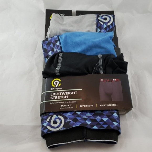 Champion Boys Blue & Silver Lightweight Stretch Boxer Briefs Size Small - Picture 2 of 5